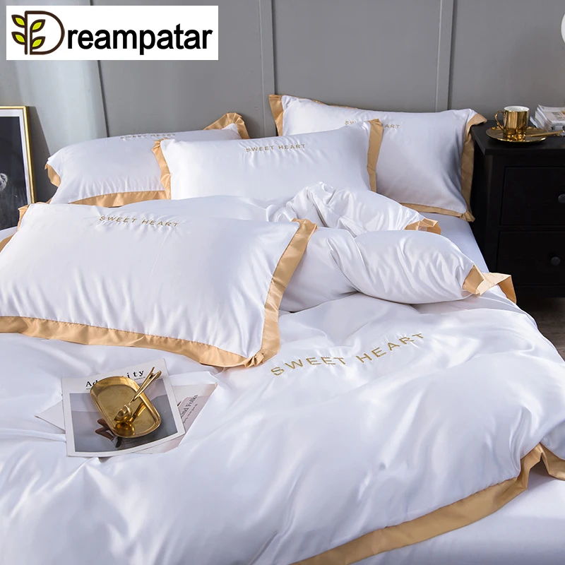 Solid Color Luxury Lace Soft Comfortable Four-Piece Bedingg Cover Modern Simple Soft Quilt Cover Sheets Bedding BY109A
Solid Color Luxury Lace Soft Comfortable Four-Piece Bedingg Cover Modern Simple Soft Quilt Cover Sheets Bedding BY109A