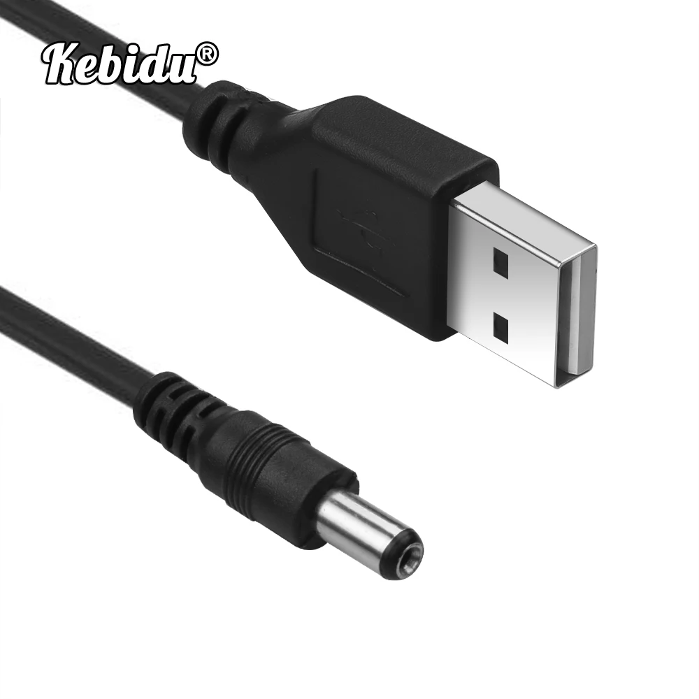 Кабель питания Kebidumei с USB-портом на DC 5 мм в постоянного тока разъем зарядное