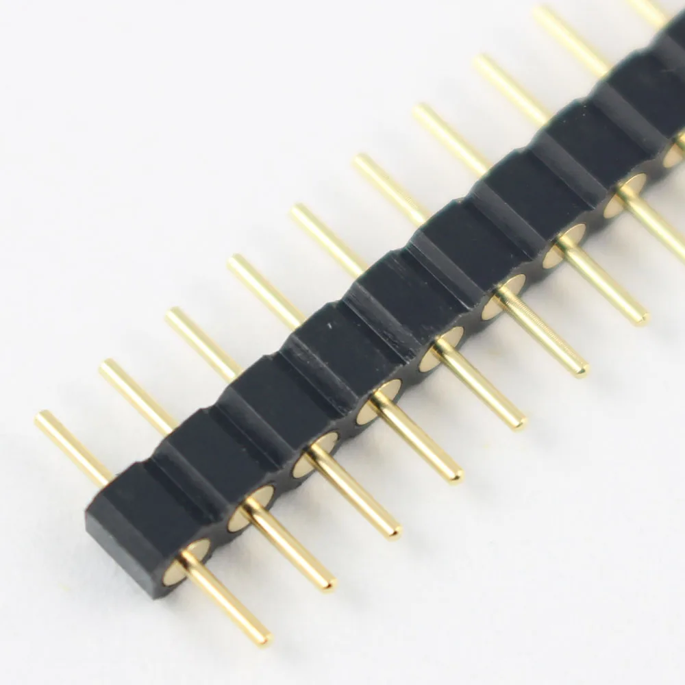 10 Pcs Per Lot Gold Plated 2.54mm Male 1*40 Pin Single Row Straight Round Pin Header Strip
10 Pcs Per Lot Gold Plated 2.54mm Male 1*40 Pin Single Row Straight Round Pin Header Strip