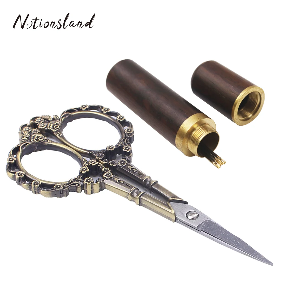 2Pcs/Set European Style Vintage Sewing Scissors/Needle Case for Needlework Sewing Tools
2Pcs/Set European Style Vintage Sewing Scissors/Needle Case for Needlework Sewing Tools