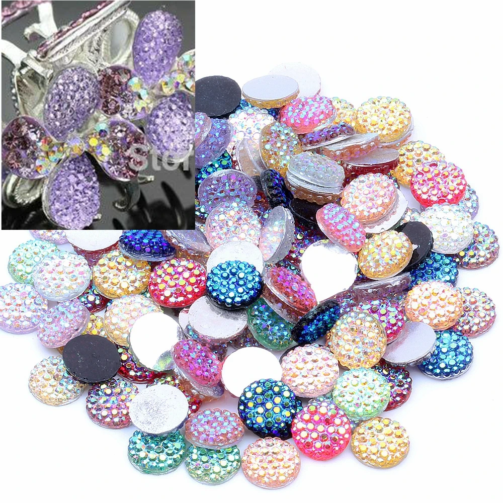 100pcs 8mm AB Colors Round Shape Resin Flatback Rhinestones Use Glue DIY Crafts Jewelry Making Wedding Garment Shoes Decorations
100pcs 8mm AB Colors Round Shape Resin Flatback Rhinestones Use Glue DIY Crafts Jewelry Making Wedding Garment Shoes Decorations