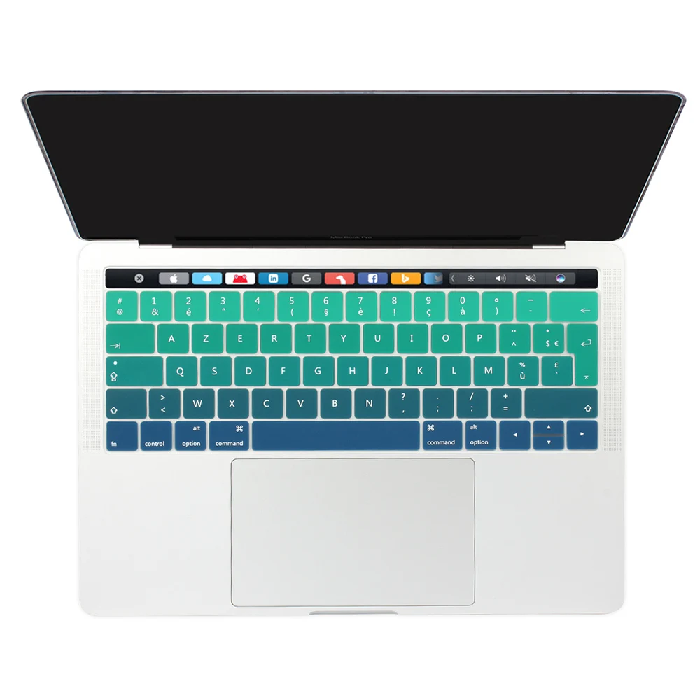 Защитный чехол AZERTY для клавиатуры Ультратонкий Мягкий силиконовый Apple MacBook Pro 13 15