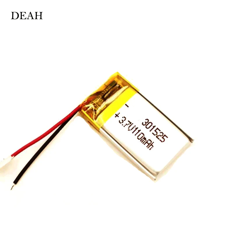 3.7V 110mAh 301525 ithium polymer battery for GPS PSP MP3 MP4 MP5 DVD small toys battery Bluetooth headset Li-ion Cell battery
3.7V 110mAh 301525 ithium polymer battery for GPS PSP MP3 MP4 MP5 DVD small toys battery Bluetooth headset Li-ion Cell battery