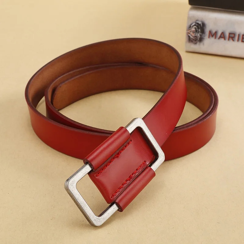 New Women Leather Belt Simple Joker Pure Leather Buckle Belt Women Wide Decorative Leather Belt Wholesale
New Women Leather Belt Simple Joker Pure Leather Buckle Belt Women Wide Decorative Leather Belt Wholesale