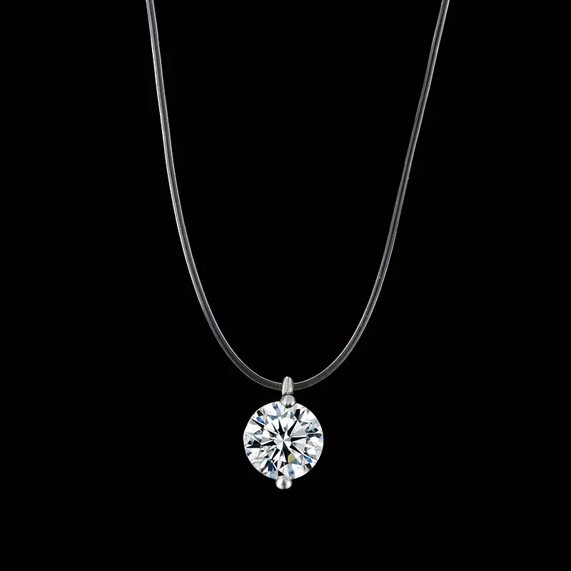 JOUVAL Shining CZ Stone Crystal Zircon Pendant Transparent Fishing Line Choker Necklace Women Invisible Chain On Line Neck
JOUVAL Shining CZ Stone Crystal Zircon Pendant Transparent Fishing Line Choker Necklace Women Invisible Chain On Line Neck