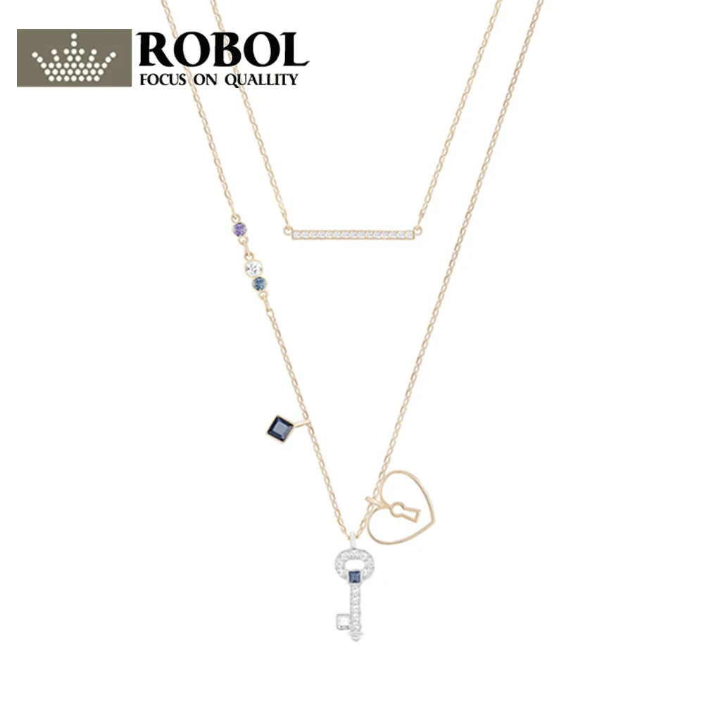 ROBOL Original New SWA GLOWING-KEY-Necklace Set 5273295 Blue Lady Heart Shaped Key Necklace Pendant Necklace Gift Copy Jewelry
ROBOL Original New SWA GLOWING-KEY-Necklace Set 5273295 Blue Lady Heart Shaped Key Necklace Pendant Necklace Gift Copy Jewelry