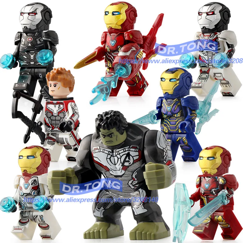 Single Avengers 4 Figures Thor War Machine MK85 Captain America MK50 Pepper Potts Iron Man SuperHero Building Blocks Toys KT1026
Single Avengers 4 Figures Thor War Machine MK85 Captain America MK50 Pepper Potts Iron Man SuperHero Building Blocks Toys KT1026