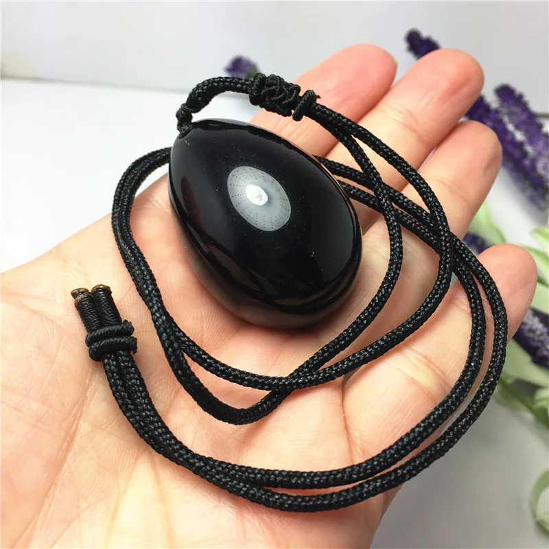 Natural Black Obsidian Crystal Yoni Egg Gemstone Massage Stone With Rope Chain Pelvic Floor Muscle Vaginal Exercise
Natural Black Obsidian Crystal Yoni Egg Gemstone Massage Stone With Rope Chain Pelvic Floor Muscle Vaginal Exercise