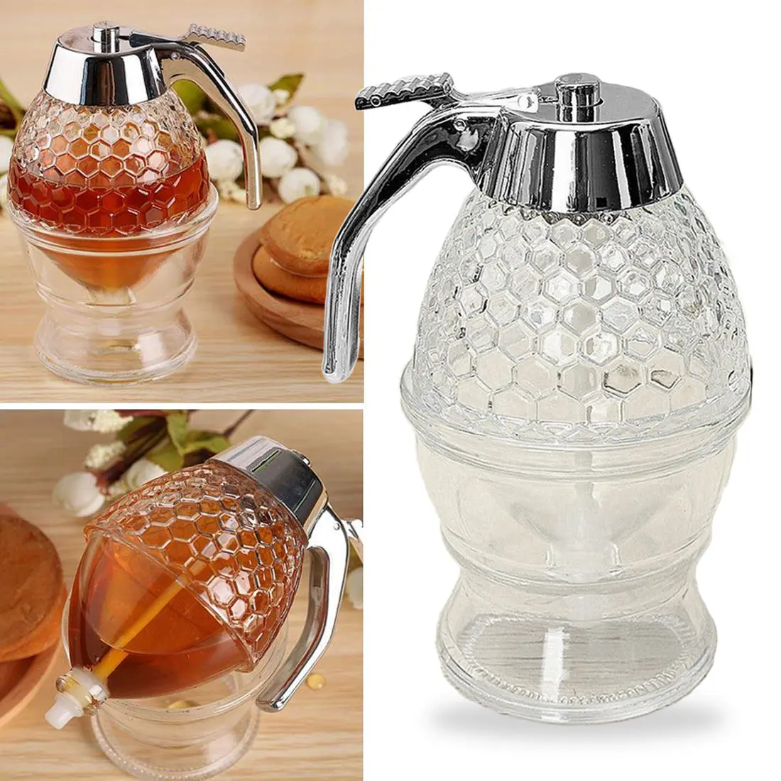 Portable 200ml Honey Syrup Dispenser Pot Honeycomb Bottle Honey Squeeze Dispenser Mini Juice Syrup Cup Bee Drip Dispenser
Portable 200ml Honey Syrup Dispenser Pot Honeycomb Bottle Honey Squeeze Dispenser Mini Juice Syrup Cup Bee Drip Dispenser