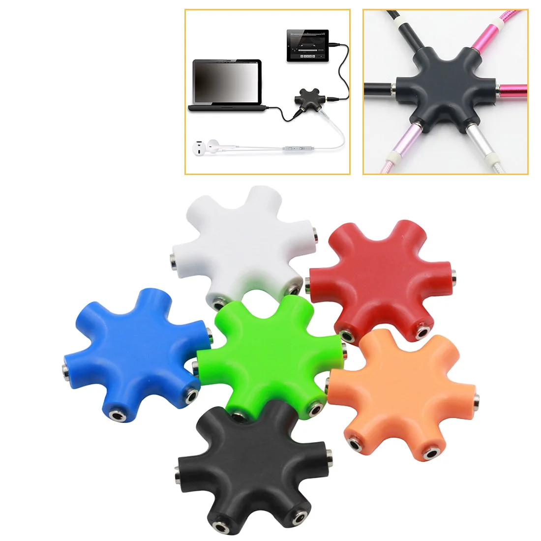 Multi Functions Earphone Hub Aux Useful Splitter 3.5mm Jack Audio Cable Adapter Earphone Accessory for MP3 Phone
Multi Functions Earphone Hub Aux Useful Splitter 3.5mm Jack Audio Cable Adapter Earphone Accessory for MP3 Phone