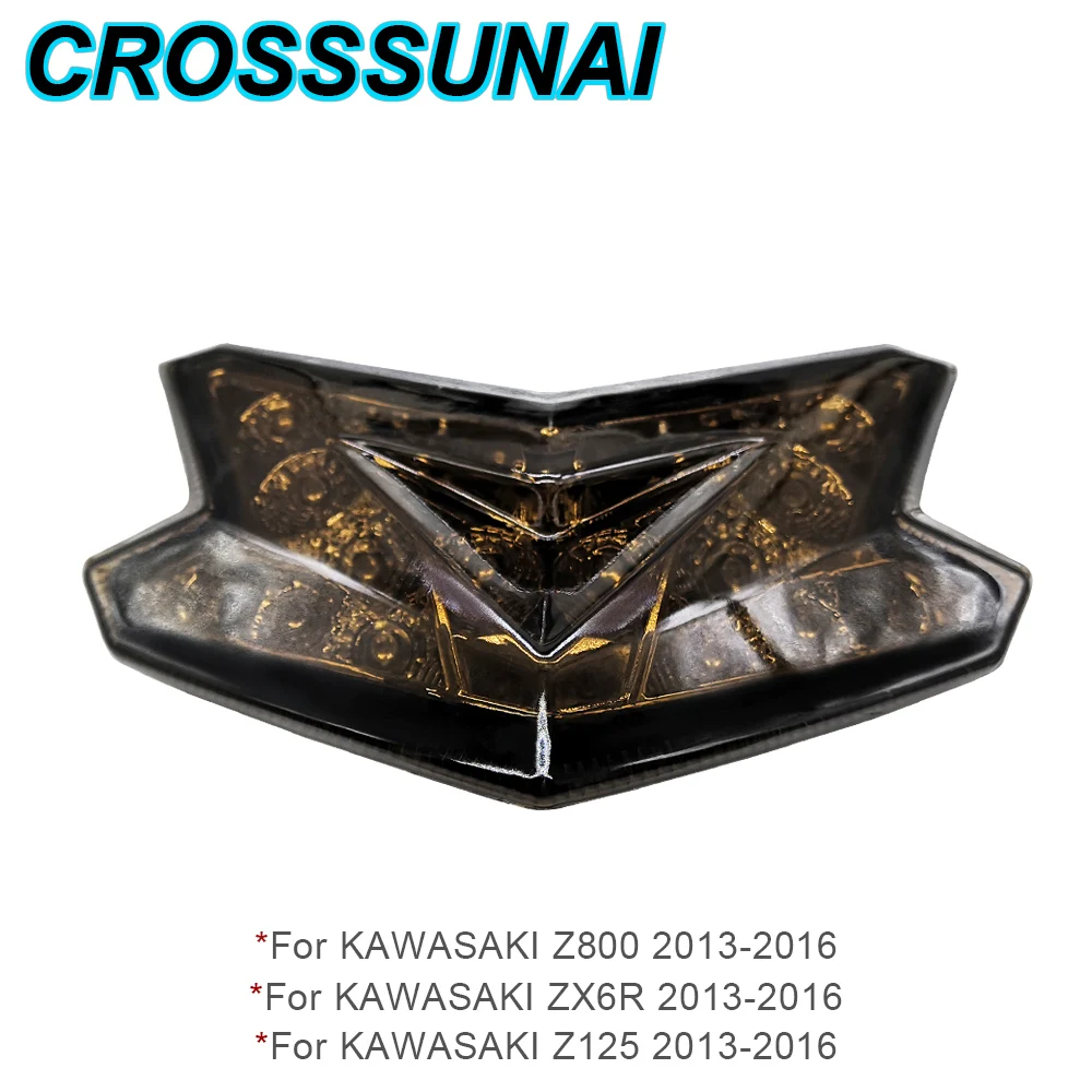 CROSSSUNAI Motorcycle LED Turn Signal Light Assembly Rear Brake LED Tail Lights For Kawasaki Z800 ZX6R Z125 2013 2014 2015 2016
CROSSSUNAI Motorcycle LED Turn Signal Light Assembly Rear Brake LED Tail Lights For Kawasaki Z800 ZX6R Z125 2013 2014 2015 2016