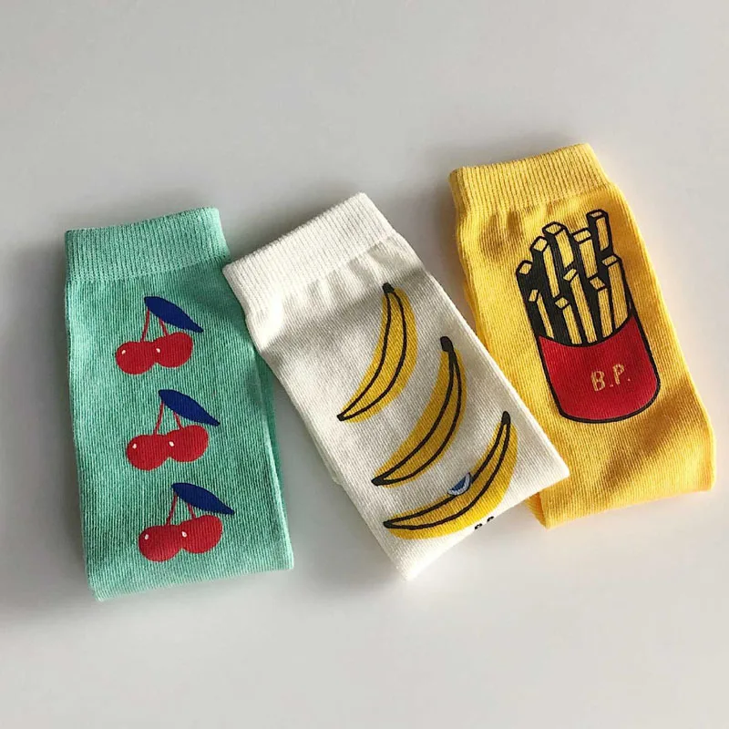 BBK 2019 autumn new kids socks Fashion cute banana&Cherry French fries pattern baby 100%cotton stockings baby knee high socks C*
BBK 2019 autumn new kids socks Fashion cute banana&Cherry French fries pattern baby 100%cotton stockings baby knee high socks C*