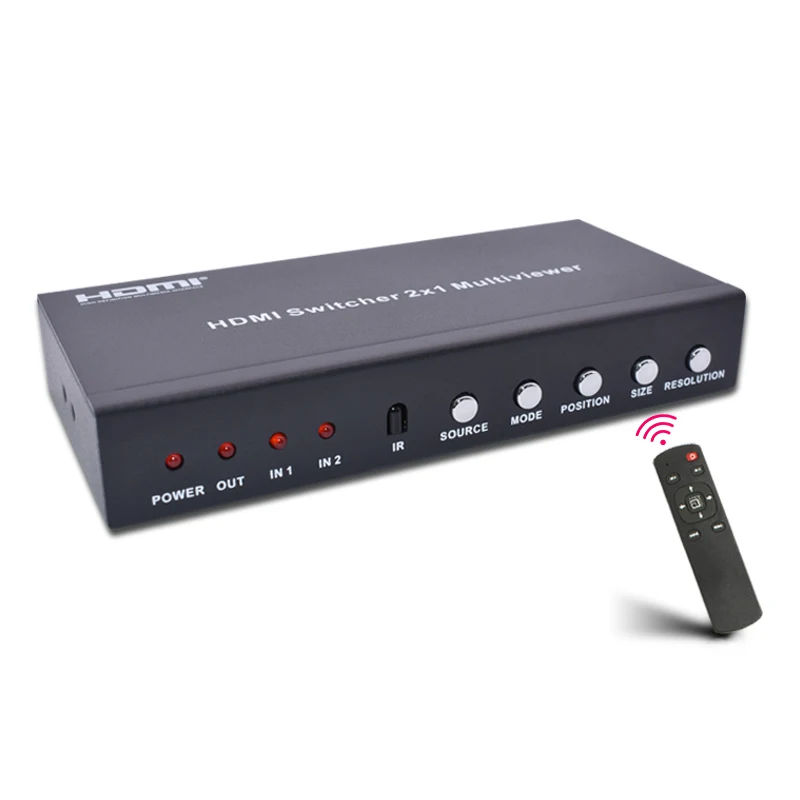 HDMI 2x1 Multi-Viewer with PIP 2 PORT Hdmi switcher seamlessly not black screen with RS232 IR 2 screen splitter
HDMI 2x1 Multi-Viewer with PIP 2 PORT Hdmi switcher seamlessly not black screen with RS232 IR 2 screen splitter