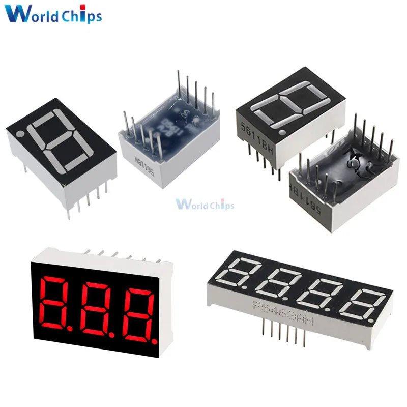5pcs 0.56inch LED display 7 Segment 1 Bit/2 Bit/3 Bit/4 Bit Digit Tube Red Common Cathode / Anode Digital 0.56 inch led 7segment
5pcs 0.56inch LED display 7 Segment 1 Bit/2 Bit/3 Bit/4 Bit Digit Tube Red Common Cathode / Anode Digital 0.56 inch led 7segment