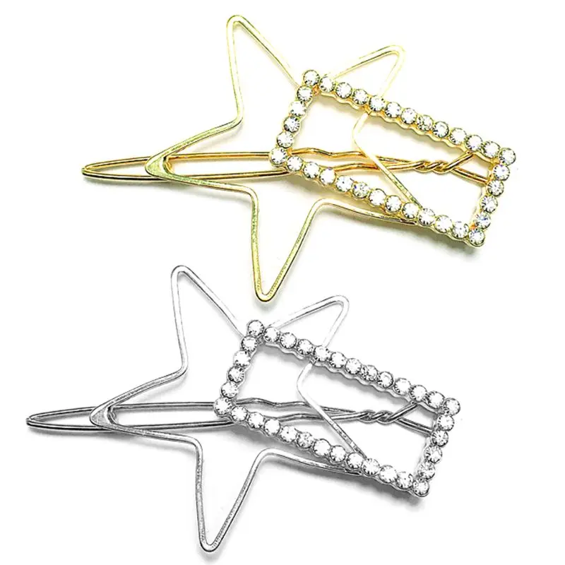 Minimalist Geometric Hollow Star Rectangle Frog Bobby Pins Ladies Glitter Rhinestone Metal Alloy Hair Clips Boutique Barrettes
Minimalist Geometric Hollow Star Rectangle Frog Bobby Pins Ladies Glitter Rhinestone Metal Alloy Hair Clips Boutique Barrettes