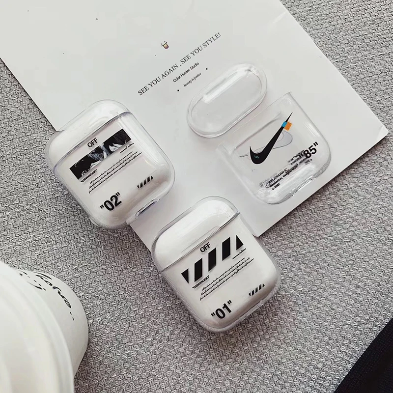 New Transparent Off Wireless Earphone Charging Cover Bag for Apple AirPods 1 2 Hard PC Jordan Whith Bluetooth Box Headset Case
New Transparent Off Wireless Earphone Charging Cover Bag for Apple AirPods 1 2 Hard PC Jordan Whith Bluetooth Box Headset Case