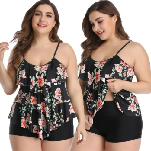Plus Size Women Two Piece Swimdress Flouncing Swimsuit Beachwear Bikini Swimwear
Plus Size Women Two Piece Swimdress Flouncing Swimsuit Beachwear Bikini Swimwear