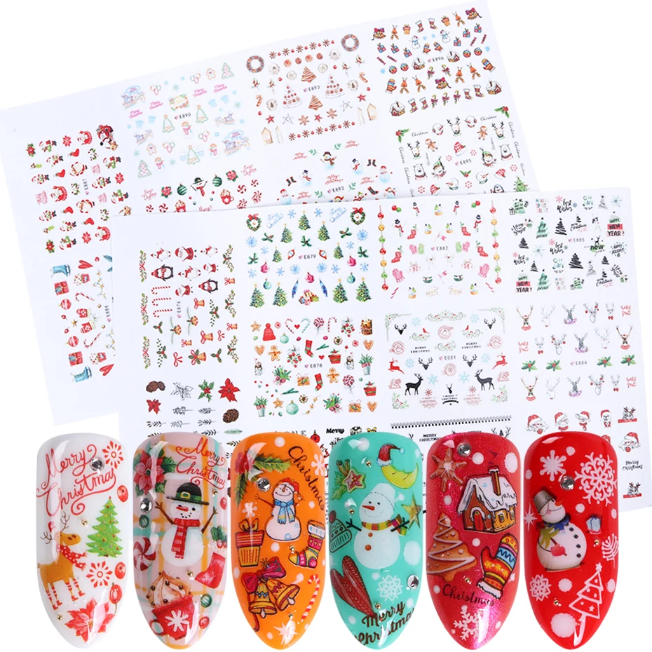 11pcs Christmas Style 3D Nail Art Sticker Santa Claus Sliders for Nail Decals DIY Adhesive Tools Manicure Tip LEE875-896
11pcs Christmas Style 3D Nail Art Sticker Santa Claus Sliders for Nail Decals DIY Adhesive Tools Manicure Tip LEE875-896