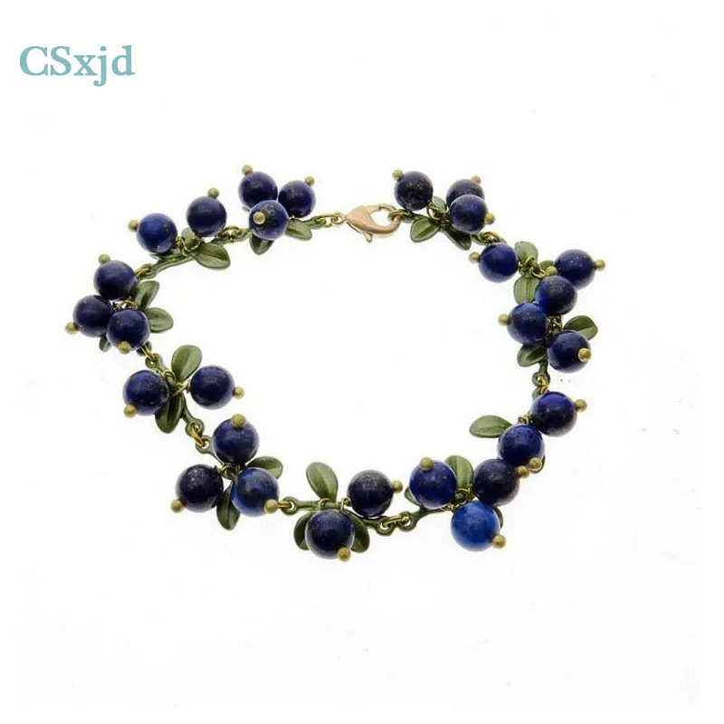 CSxjd Fashion bracelet jewelry blueberry branches Natural bluestone Retro bracelet Women's wedding accessories
CSxjd Fashion bracelet jewelry blueberry branches Natural bluestone Retro bracelet Women's wedding accessories