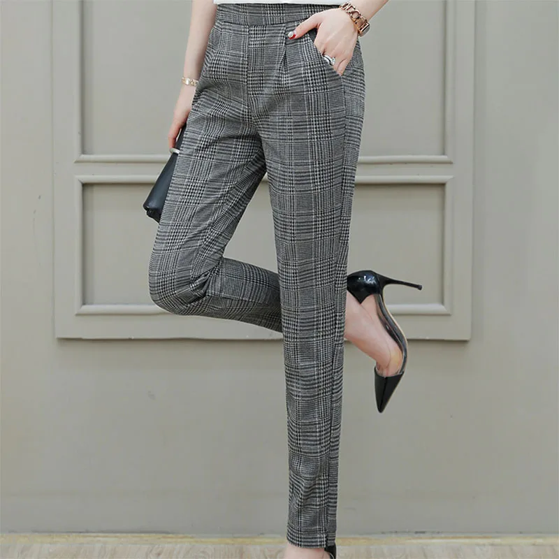 Women Spring Autumn Plaid Pants New Style Fashion High waist Harem Casual Pants Slim Large size Female Trousers Women NZYD212A
Women Spring Autumn Plaid Pants New Style Fashion High waist Harem Casual Pants Slim Large size Female Trousers Women NZYD212A
