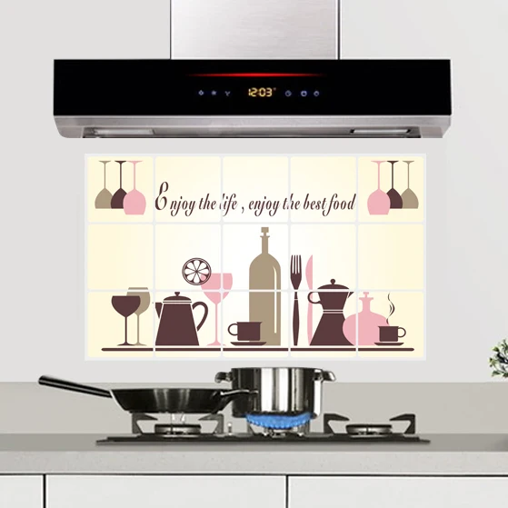 Wine Cup Bottle Kitchen Decor Oil Proof High temperature Resistant Aluminum Foil Removable Mural Tile Wall Stickers Decal
Wine Cup Bottle Kitchen Decor Oil Proof High temperature Resistant Aluminum Foil Removable Mural Tile Wall Stickers Decal