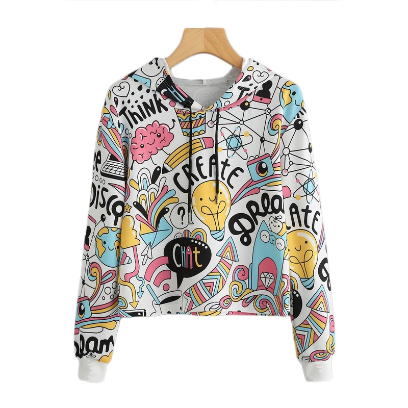 Cartoon Graphic Print Crop Hoodie Long Sleeve Female Hooded Women Multicolor Casual Sweatshirt 2019 Spring AutumnGRNSHTS
Cartoon Graphic Print Crop Hoodie Long Sleeve Female Hooded Women Multicolor Casual Sweatshirt 2019 Spring AutumnGRNSHTS
