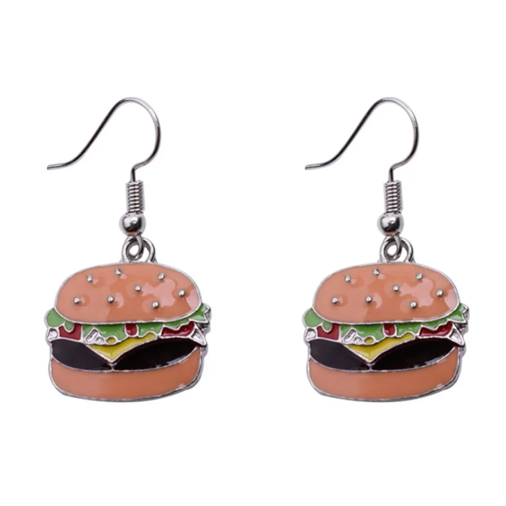 

New Fashion Creative Drink Foods Earrings Cola Pizza Hamburger French Fries Dangle Earring Jewelry Accessories Gift #277010