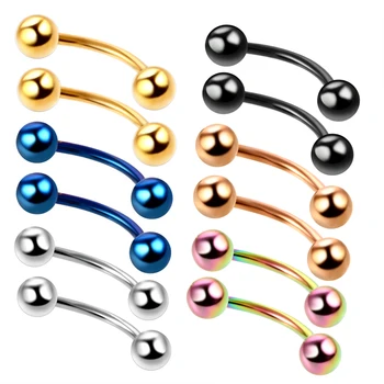 Lot of 2pcs Titanium Anodized Colorful Curved Barbell Eyebrow Piercing Ring Fashion Girls Jewelry
Lot of 2pcs Titanium Anodized Colorful Curved Barbell Eyebrow Piercing Ring Fashion Girls Jewelry