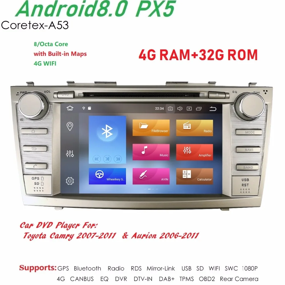 2 din 2G+16G/Android Car Radio Multimedia GPS Navigation for Toyota Camry/Aurion 2007-2011 RDS WIFI 4G DAB+ SWC TPMS DVR DTV MAP
2 din 2G+16G/Android Car Radio Multimedia GPS Navigation for Toyota Camry/Aurion 2007-2011 RDS WIFI 4G DAB+ SWC TPMS DVR DTV MAP