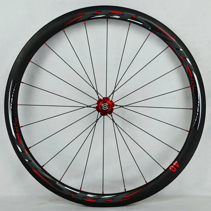 Flash Deal 700C Wheelset Carbon Wheels Road Bike Tubeless Wheel V/C Brake Profile 38-40-50-55mm Depth Clincher Carbon Rim Direct-pull 86