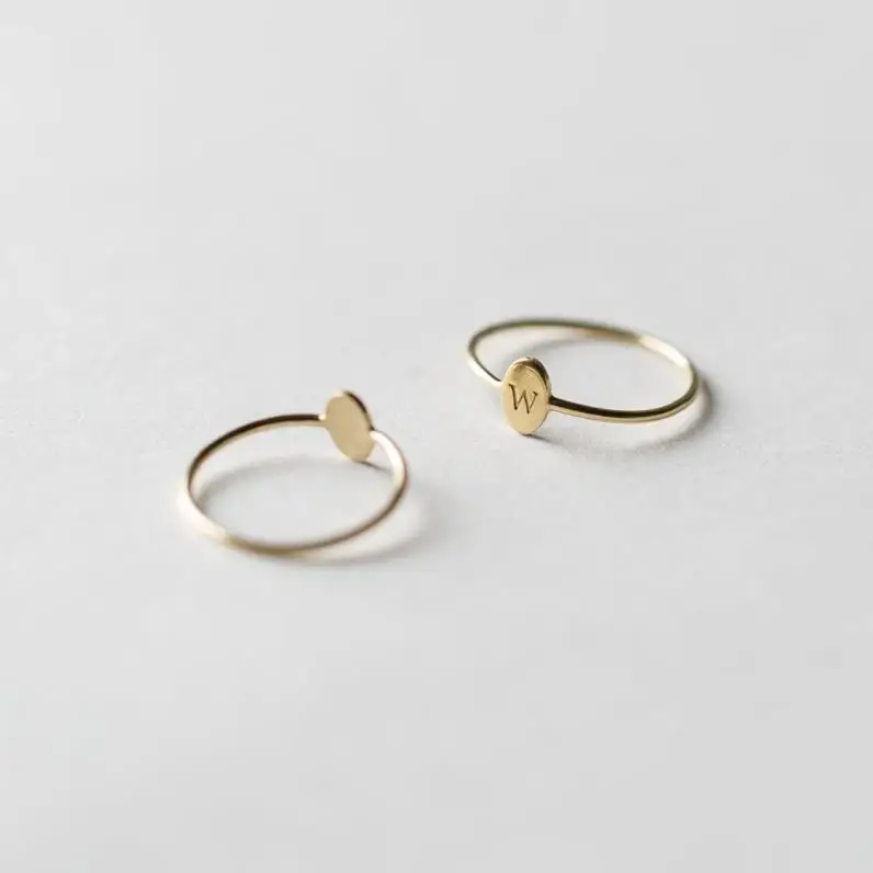 Personalized Initial Ring Tiny Oval Ring Gold Dainty Letter Ring Custom Initials Ring Hand-Stamped Sterling Gold Rose
Personalized Initial Ring Tiny Oval Ring Gold Dainty Letter Ring Custom Initials Ring Hand-Stamped Sterling Gold Rose