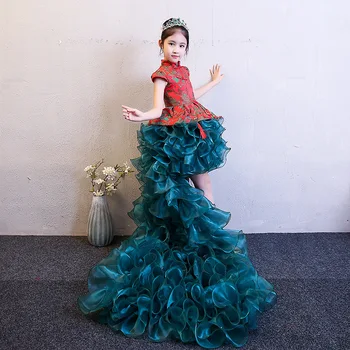 Green Girl Children Cheongsam Kids Princess Trailing Dress Play Piano Wedding Dresses Chinese New Year Costume Tutu Baby Fluffy
Green Girl Children Cheongsam Kids Princess Trailing Dress Play Piano Wedding Dresses Chinese New Year Costume Tutu Baby Fluffy