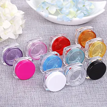 5Pcs 3g/3ml Square bottom Sample Jar Pot Vials Container Refillable For Makeup Cosmetic Face Cream Pigment Nail Art Glitter bead
5Pcs 3g/3ml Square bottom Sample Jar Pot Vials Container Refillable For Makeup Cosmetic Face Cream Pigment Nail Art Glitter bead