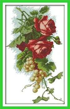 Grapes and roses cross stitch kits cotton 14ct white 11ct print on canvas embroidery set sewing hand made crafts home decor
Grapes and roses cross stitch kits cotton 14ct white 11ct print on canvas embroidery set sewing hand made crafts home decor