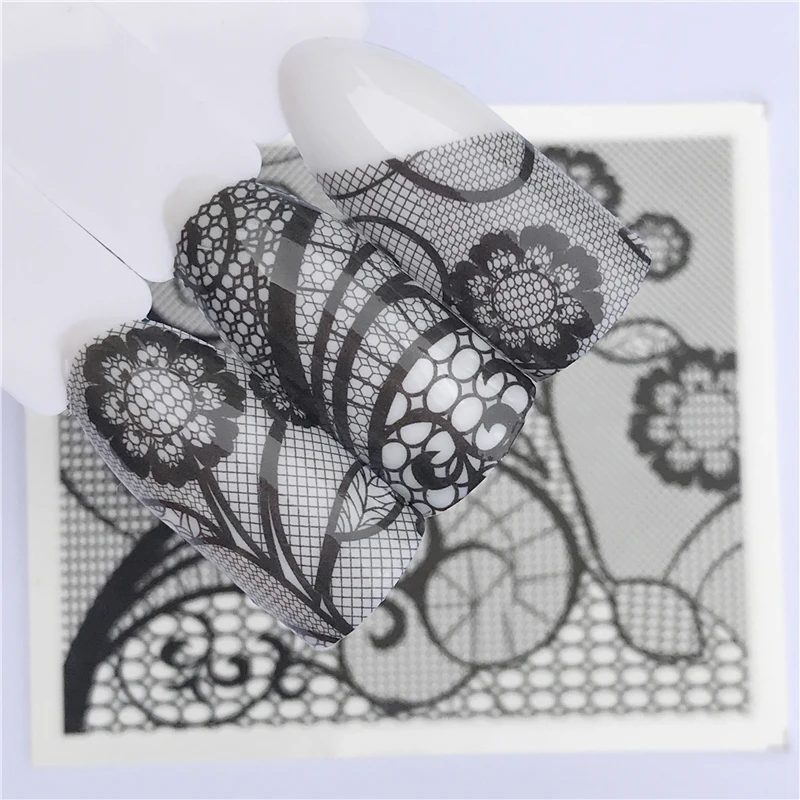 YWK 1 PC White Black Nail Stickers Water Transfer Decals Lace Flowers Butterfly Slider for Nail Art Decoration Manicure
YWK 1 PC White Black Nail Stickers Water Transfer Decals Lace Flowers Butterfly Slider for Nail Art Decoration Manicure
