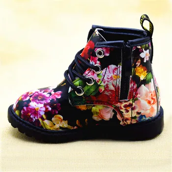 DIMI Cute Girls Elegant Floral Flower Print Kids Shoes Baby