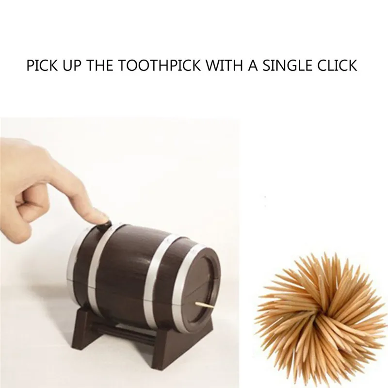 1 PC Creative Portable Mini Automatic Wine Barrel Shaped Toothpick Holder Plastic Box Container Dispenser Toothpick Holder
1 PC Creative Portable Mini Automatic Wine Barrel Shaped Toothpick Holder Plastic Box Container Dispenser Toothpick Holder