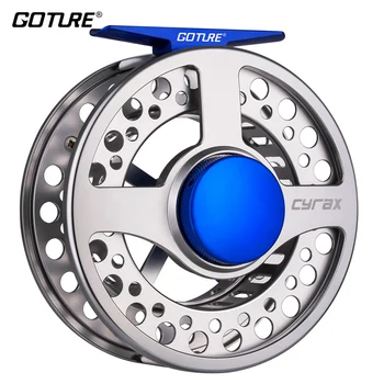 

Goture Cyrax 3/4 5/6 7/8 9/10 WT Fly Fishing Reel Large Arbor 3BB CNC Machined Aluminum Alloy Sea Fly Reel Wheel Max Drag 8KGS