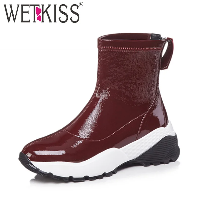 WETKISS Winter Fur Women Ankle Boots Round Toe Footwear Casual Lady Shoes Leather Stretch Female Boot Platform Shoes Women 2018
WETKISS Winter Fur Women Ankle Boots Round Toe Footwear Casual Lady Shoes Leather Stretch Female Boot Platform Shoes Women 2018
