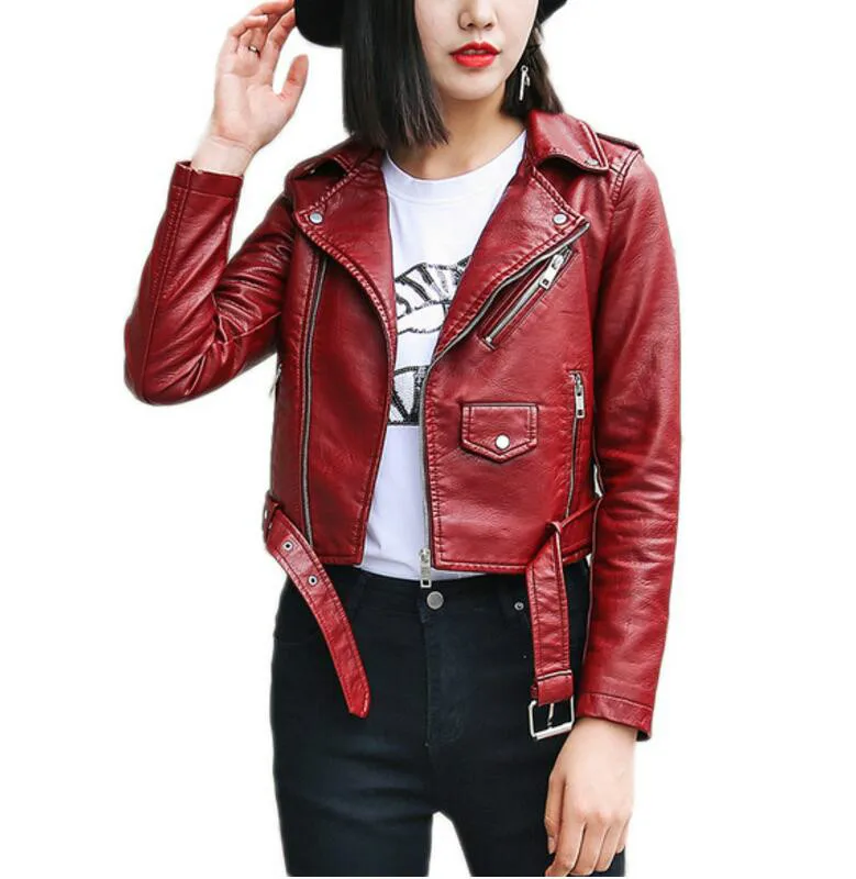 artificial leather jacket Trendy vibrant colors black motorcycle coat short biker jacket artificial leather soft jacket female
artificial leather jacket Trendy vibrant colors black motorcycle coat short biker jacket artificial leather soft jacket female
