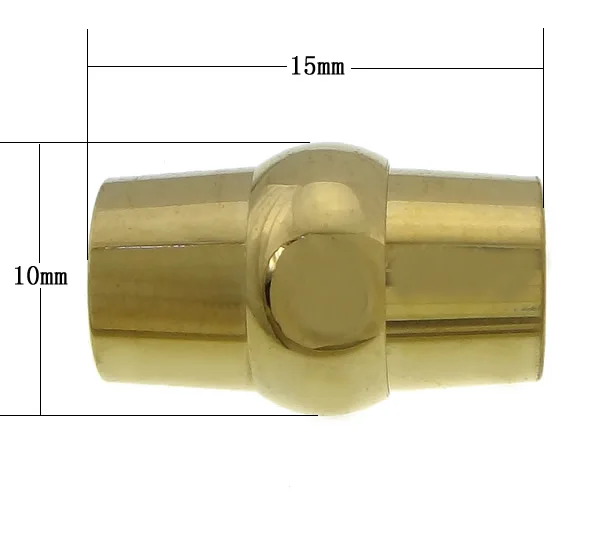 Stainless Steel Magnetic Clasp, 304 Stainless Steel, gold color plated, 15x10mm, Hole:Approx 6mm, 50PCs/Lot, Sold By Lot
Stainless Steel Magnetic Clasp, 304 Stainless Steel, gold color plated, 15x10mm, Hole:Approx 6mm, 50PCs/Lot, Sold By Lot