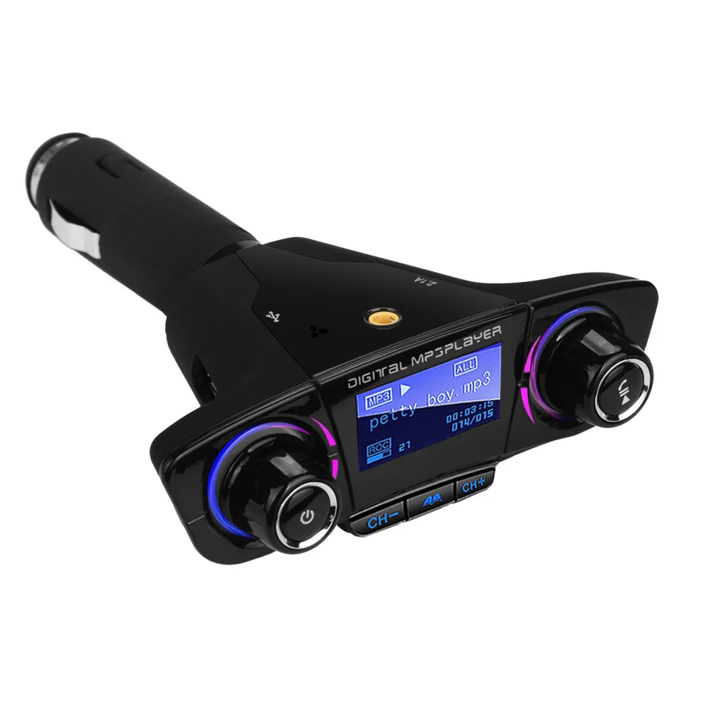 

Universal compatible Wireless FM Transmitter Dual USB 5V 2.1A Charging Hands-Free Car MP3 Player Long life span#89