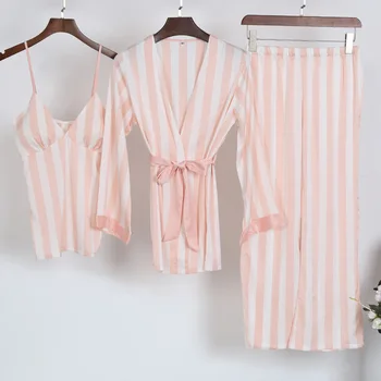 2019 Spring Robe Sleepwear Sets Womens 3 Pieces Strap Top Pants Suit Casual Pajamas Sexy Home Wear Nightwear Kimono Bath Gown
2019 Spring Robe Sleepwear Sets Womens 3 Pieces Strap Top Pants Suit Casual Pajamas Sexy Home Wear Nightwear Kimono Bath Gown