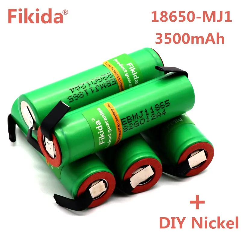 Fikida Original for LG MJ1 18650 battery INR18650MJ1 10A discharge li-iony battery cell 3500mAh INR18650MJ1 batteries+DIY nicke
Fikida Original for LG MJ1 18650 battery INR18650MJ1 10A discharge li-iony battery cell 3500mAh INR18650MJ1 batteries+DIY nicke