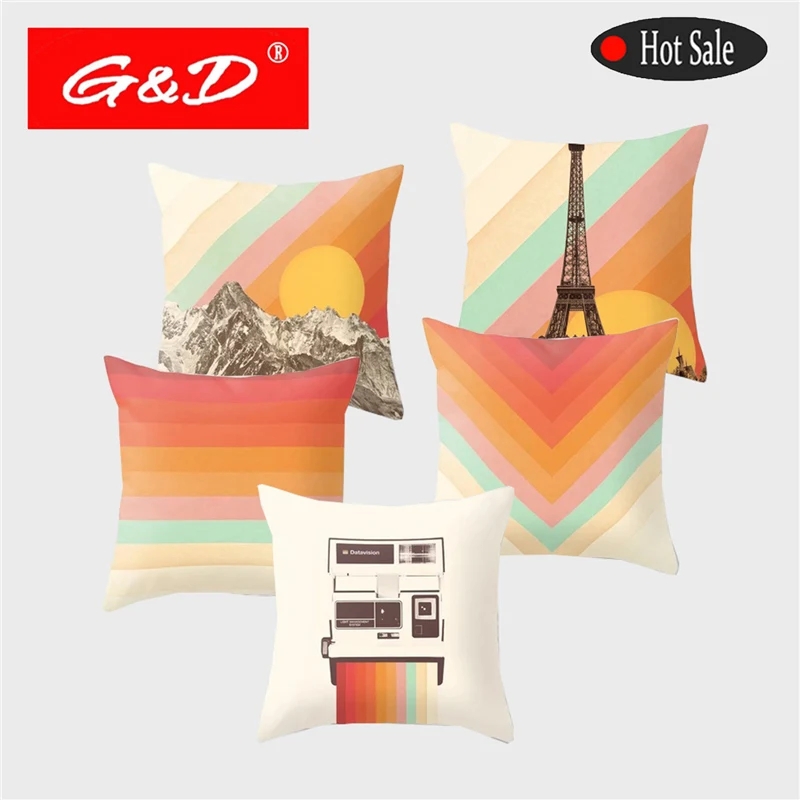 Fashion Geometric Polyester Cushion Cover Color Mountain Sun Print Home Car Sofa Decoration Pillow Case Cojines Decorativos Para
Fashion Geometric Polyester Cushion Cover Color Mountain Sun Print Home Car Sofa Decoration Pillow Case Cojines Decorativos Para