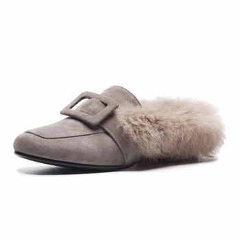 Kmeioo Women Shoes Buckle Mule Slides Fur Mule Shoes Casual Female Shoes Winter Flats Plus Size US Size 5-15 Women Winter Flats
Kmeioo Women Shoes Buckle Mule Slides Fur Mule Shoes Casual Female Shoes Winter Flats Plus Size US Size 5-15 Women Winter Flats