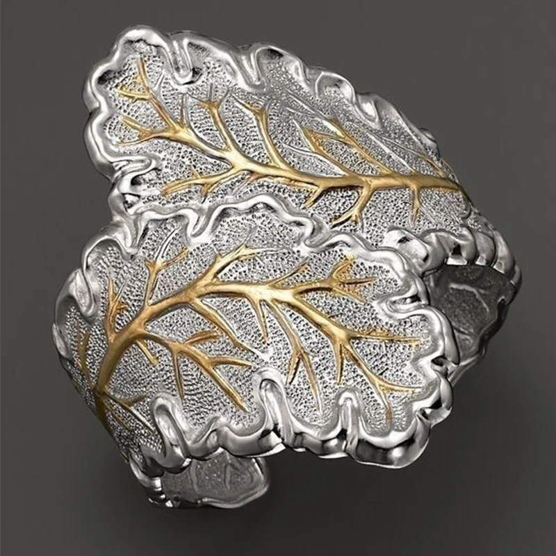 Delicate Leaf Ring For Women Silver Micro Inlay Present Finger Ring Vintage Fashion Open Cuff Cocktail Party Jewelry Best Gift
Delicate Leaf Ring For Women Silver Micro Inlay Present Finger Ring Vintage Fashion Open Cuff Cocktail Party Jewelry Best Gift