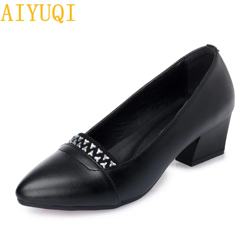 AIYUQI Women shoes 2019 new spring genuine leather women single shoes, high-heel fashion rhinestones simple banquet shoes women
AIYUQI Women shoes 2019 new spring genuine leather women single shoes, high-heel fashion rhinestones simple banquet shoes women