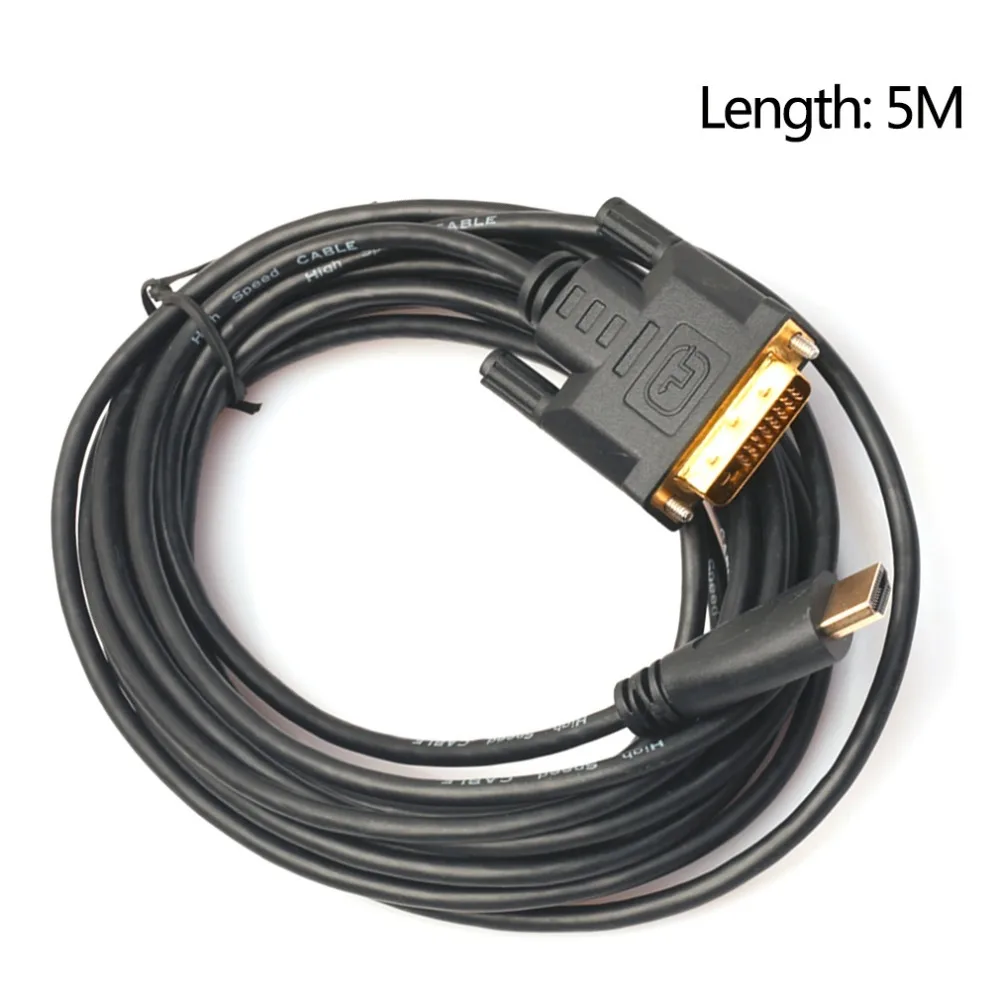 High Quality 1M/1.8M/3M/5M Gold Plated HDMI To DVI 24 Cable Adapter Male To Male Adapter Converter Black
High Quality 1M/1.8M/3M/5M Gold Plated HDMI To DVI 24 Cable Adapter Male To Male Adapter Converter Black