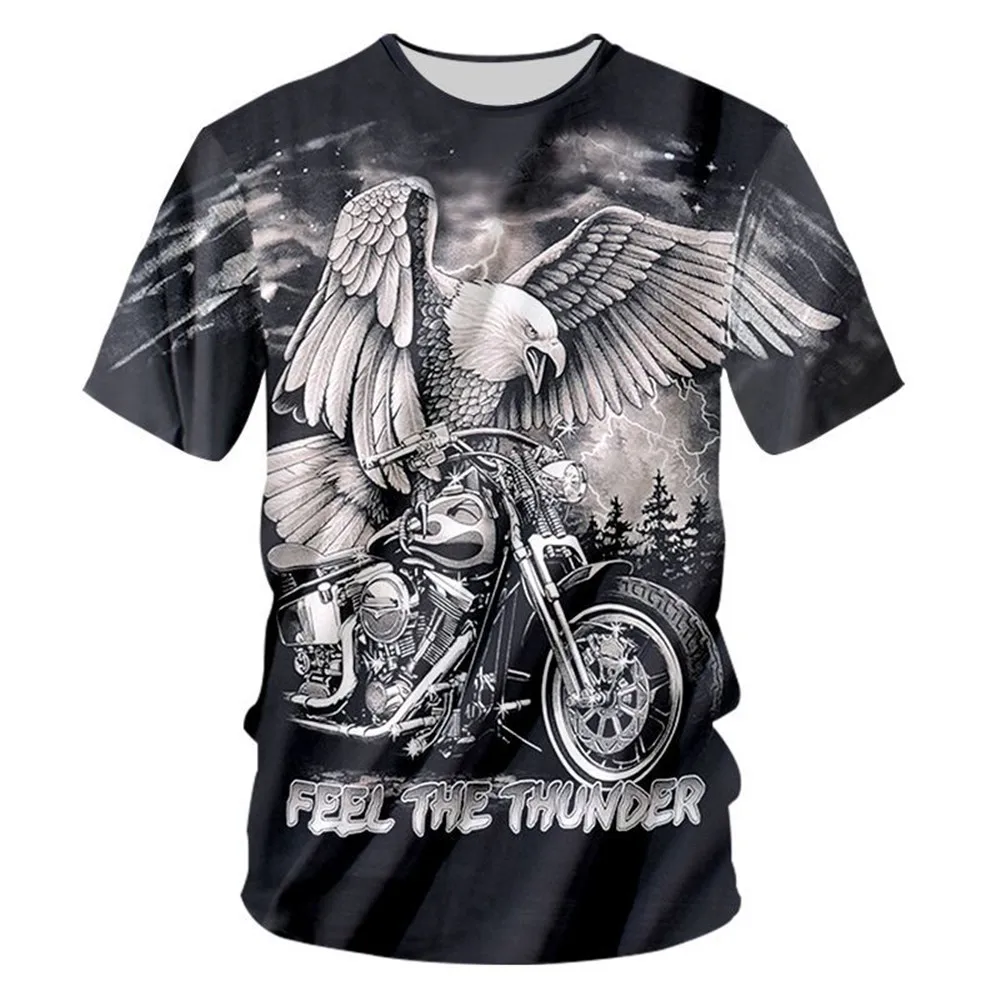 Daddy Chen Men T-shirt 3D Eagle Motorcycle Black Print Tshirts Men Short Sleeve Loose Cotton 3XL O-neck Casual Punk Style Gothic
Daddy Chen Men T-shirt 3D Eagle Motorcycle Black Print Tshirts Men Short Sleeve Loose Cotton 3XL O-neck Casual Punk Style Gothic